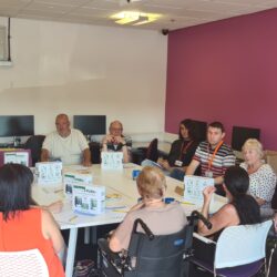 Tenants attending a damp and mildew focus group with the dry homes team